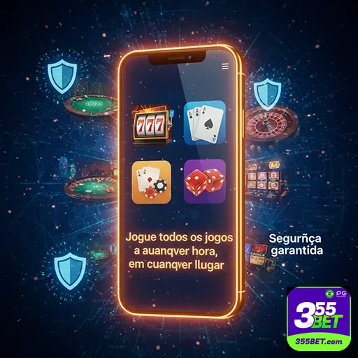 Diversos jogos de cassino no mobile destacado na 355bet
